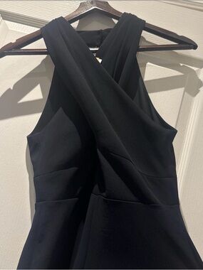 Black Cross-Front Women’s Jumpsuit